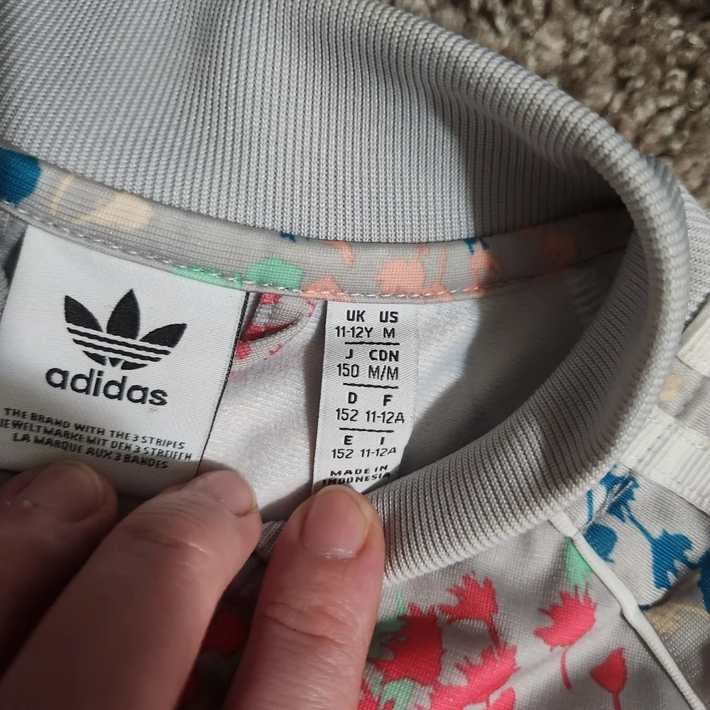 Adidas Girls Floral Track Jacket - Multicolor